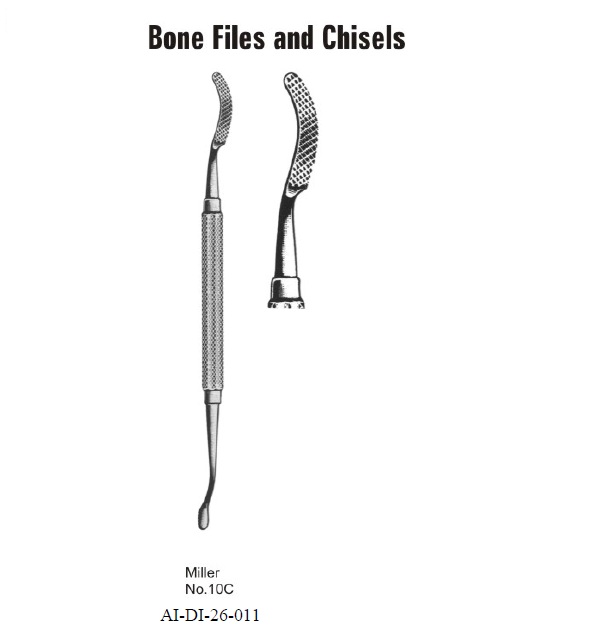 Miller no. 10 C bone files and chisels
